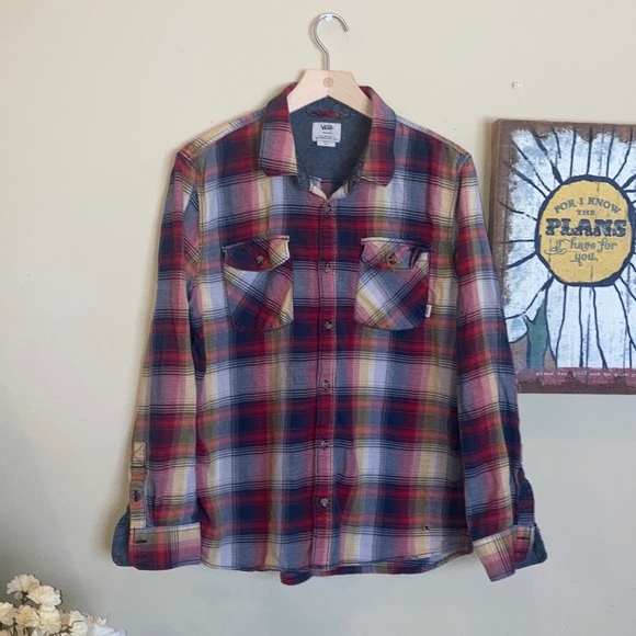 Vans Other - Van’s Vintage Plaid Button Down Gorpcore